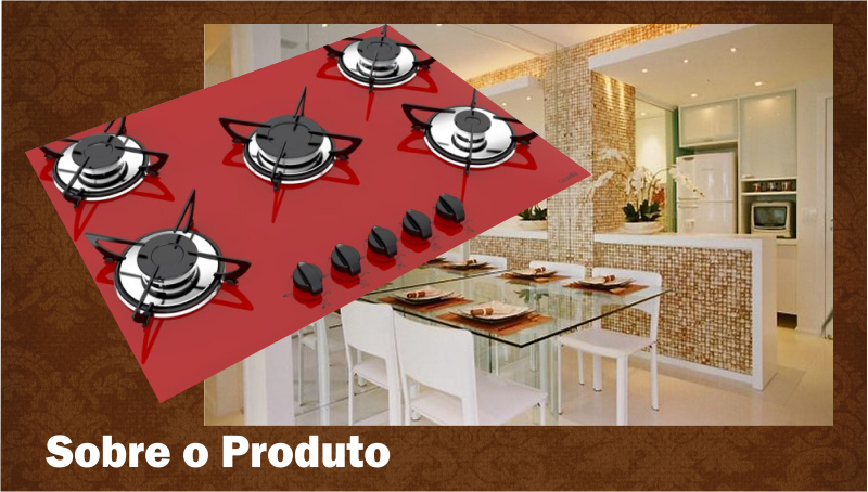 Cooktop Casavitra Excellence Croma 5 Bocas Chama Rápida Vidro Cooktop Casavitra Excellence Croma 5 Bocas Chama Rápida Vidro