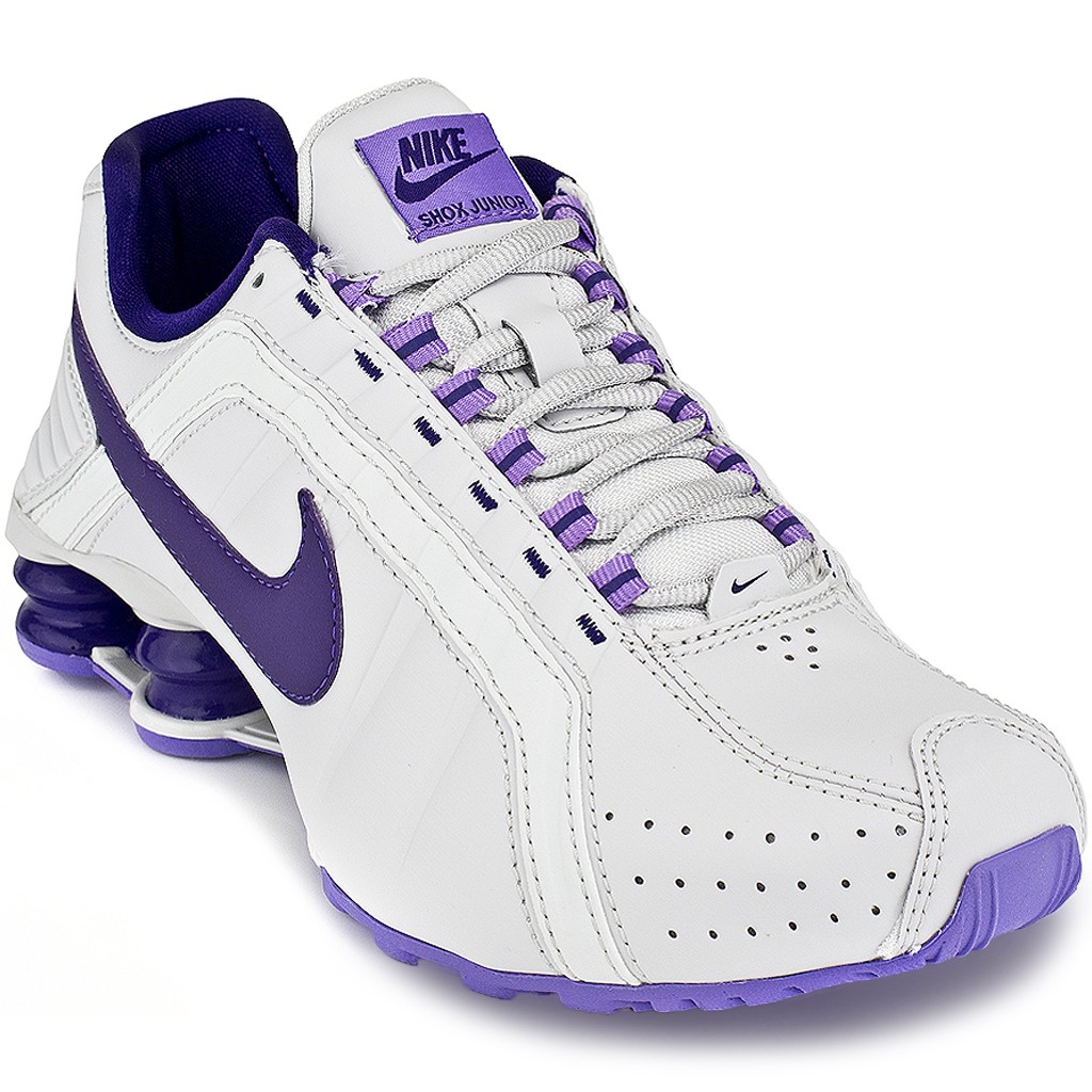 nike shox junior branco e rosa
