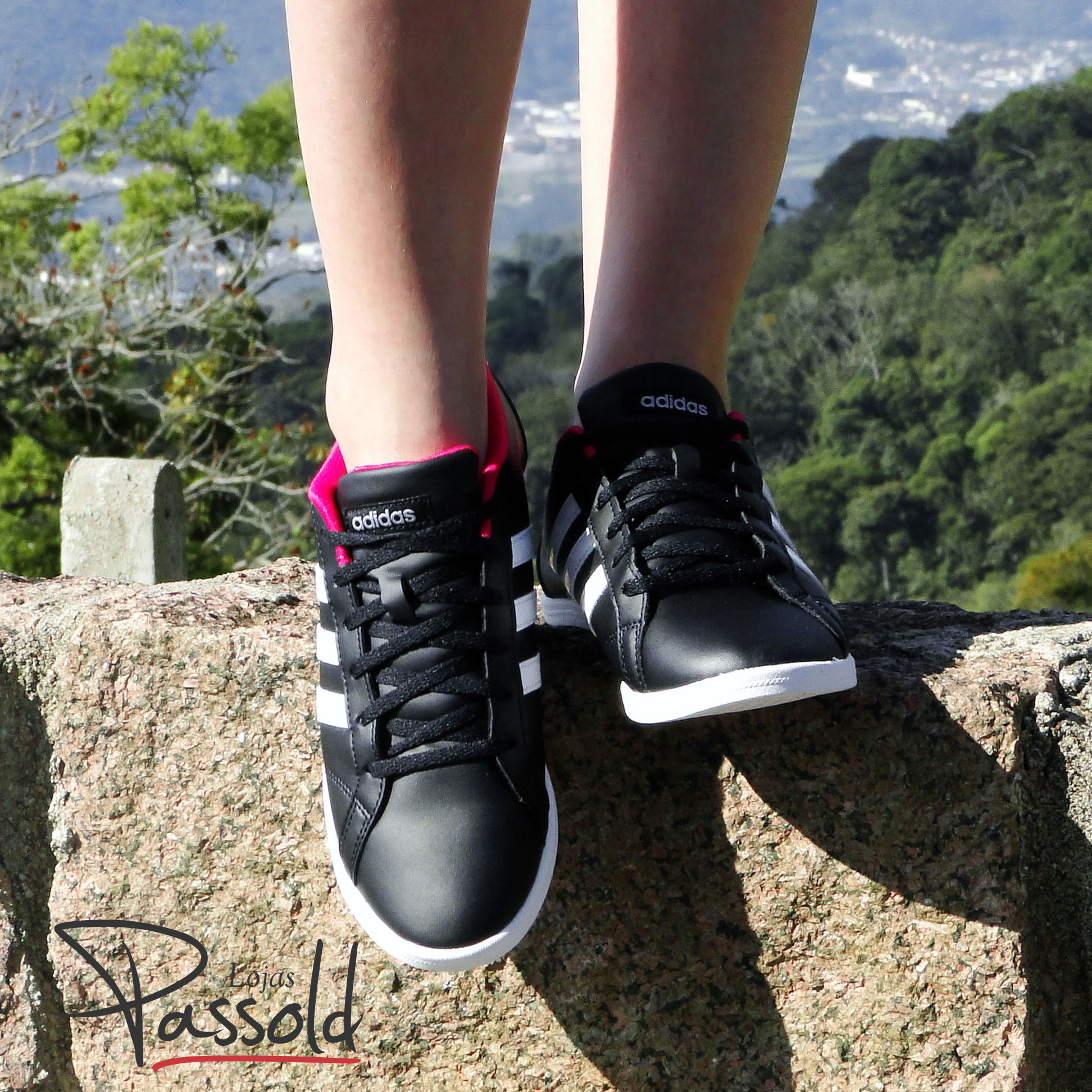 adidas neo preto e rosa adidas neo preto e rosa