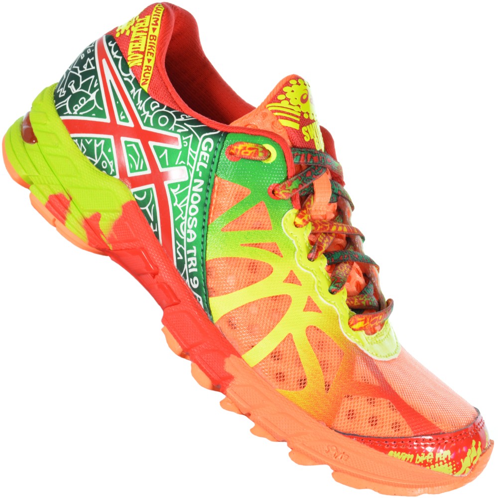 tênis asics gel noosa tri 9 cor laranja verde tênis asics gel noosa tri 9 cor laranja verde
