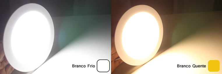 Painel Plafon Luminária LED Redondo Embutir Slim 12W Painel Plafon Luminária LED Redondo Embutir Slim 12W