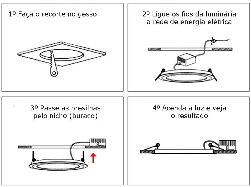 plafon led embuir redondo 18w