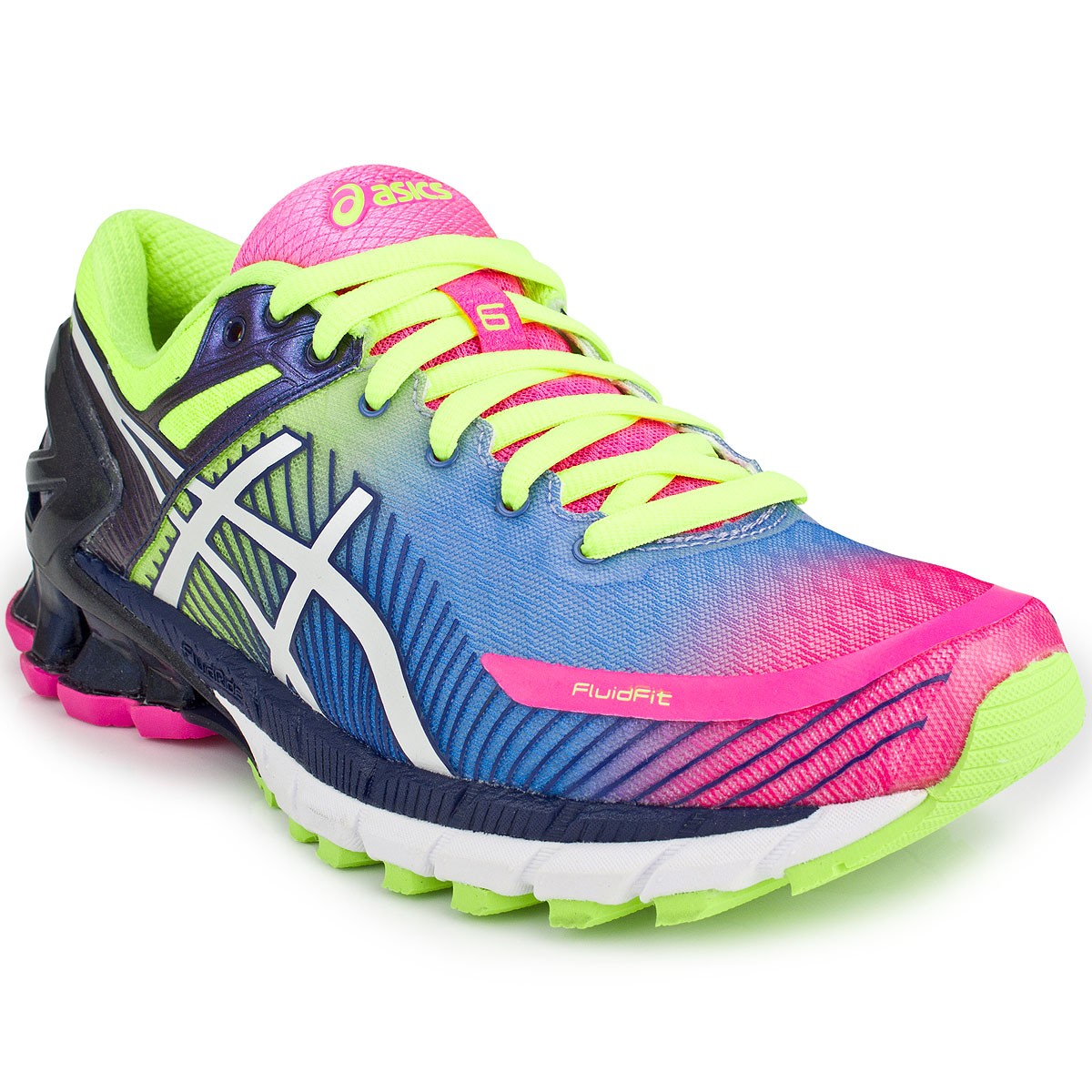 tênis asics gel kinsei 4 w - pink/limão tênis asics gel kinsei 4 w - pink/limão