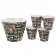 Potes para Pipoca Heróis dos Quadrinhos 5 Peças - DC Comics - ... Potes para Pipoca Heróis dos Quadrinhos 5 Peças - DC Comics - ...