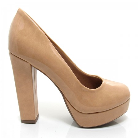 Sapato Feminino Scarpin Verniz Mariotta Meia Pata Salto Grosso Sapato Feminino Scarpin Verniz Mariotta Meia Pata Salto Grosso